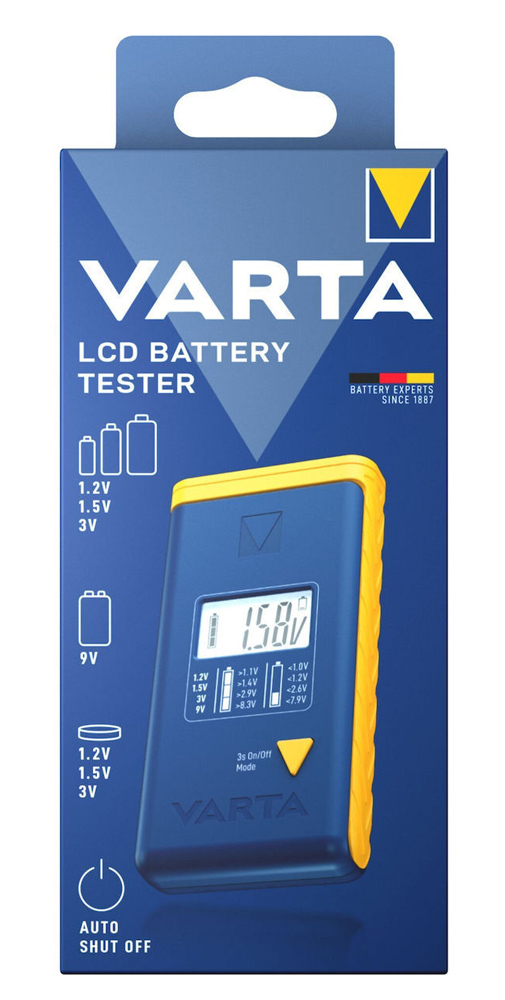 VARTA ψηφιακό tester μπαταρίας 75305 για 9V/AAA//AA/C/D/button cells 75305