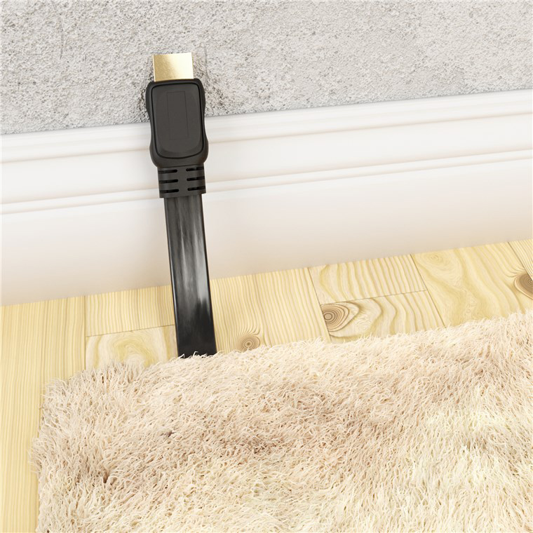 GOOBAY καλώδιο HDMI 77135 με Ethernet, flat, 8K/60Hz, 48 Gbps, 2m, μαύρο 77135