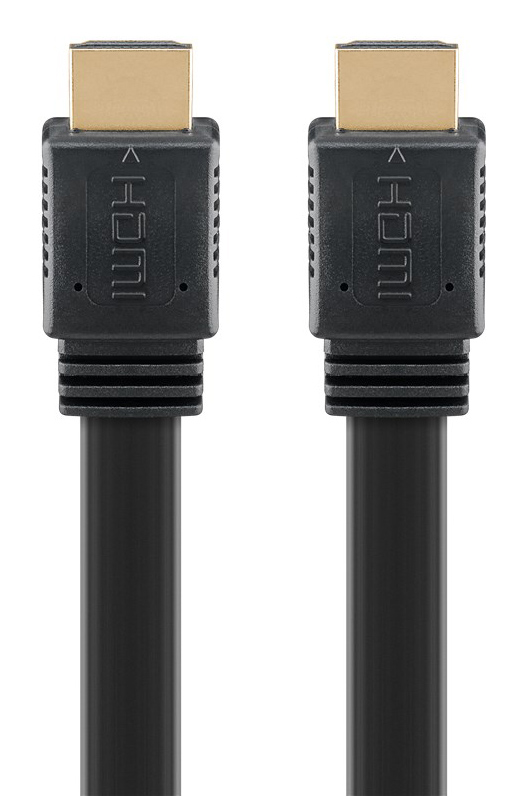 GOOBAY καλώδιο HDMI 77135 με Ethernet, flat, 8K/60Hz, 48 Gbps, 2m, μαύρο 77135