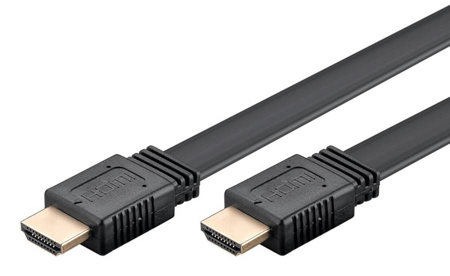 GOOBAY καλώδιο HDMI 77135 με Ethernet, flat, 8K/60Hz, 48 Gbps, 2m, μαύρο 77135