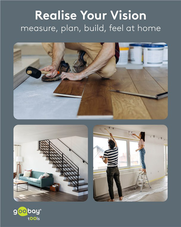 GOOBAY laser μετρητής απόστασης 77834, επαναφορτιζόμενος, έως 30m 77834