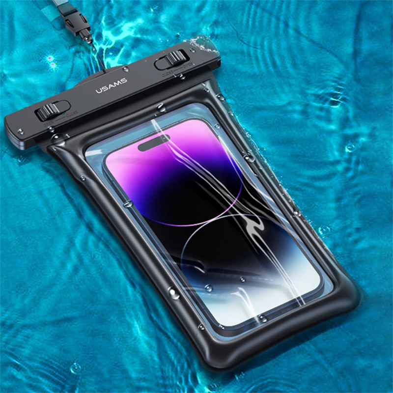 USAMS αδιάβροχη θήκη smartphone US-YD011, έως 7, IPX8, μαύρη 7FSD1101