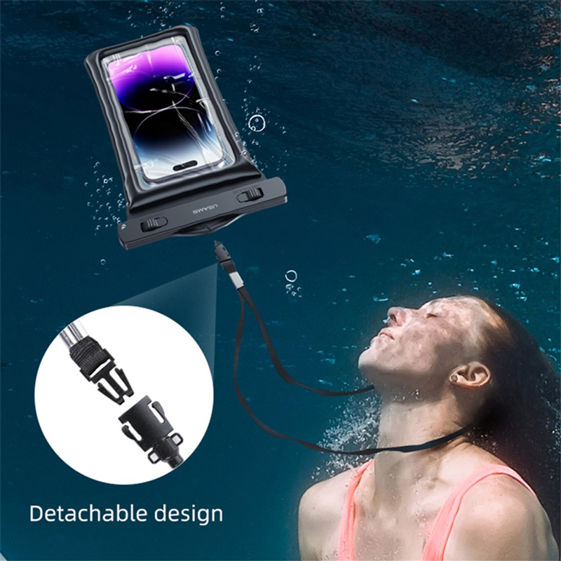 USAMS αδιάβροχη θήκη smartphone US-YD011, έως 7, IPX8, μαύρη 7FSD1101