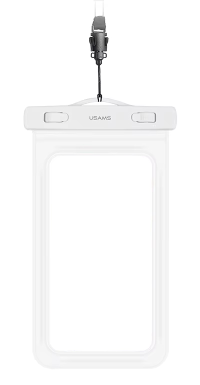 USAMS αδιάβροχη θήκη smartphone US-YD011, έως 7, IPX8, λευκή 7FSD1104