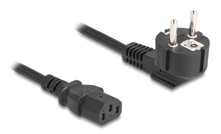 DELOCK καλώδιο τροφοδοσίας 81298, 3x 1.00mm², 1m, μαύρο 81298