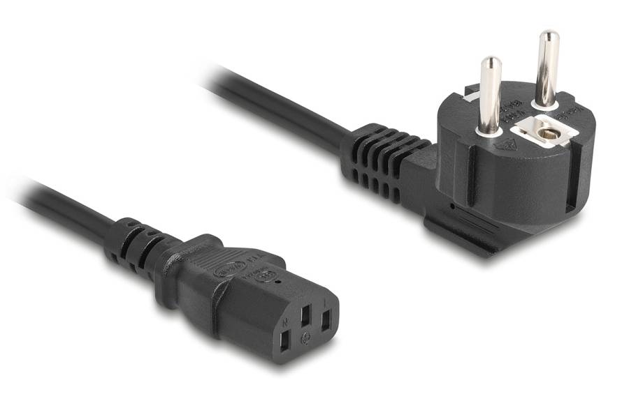 DELOCK καλώδιο τροφοδοσίας 81299, 3x 0.75mm², 1m, μαύρο 81299