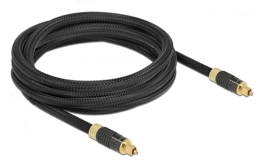 DELOCK καλώδιο ήχου Toslink 86594, gold plated, 3m, μαύρο 86594