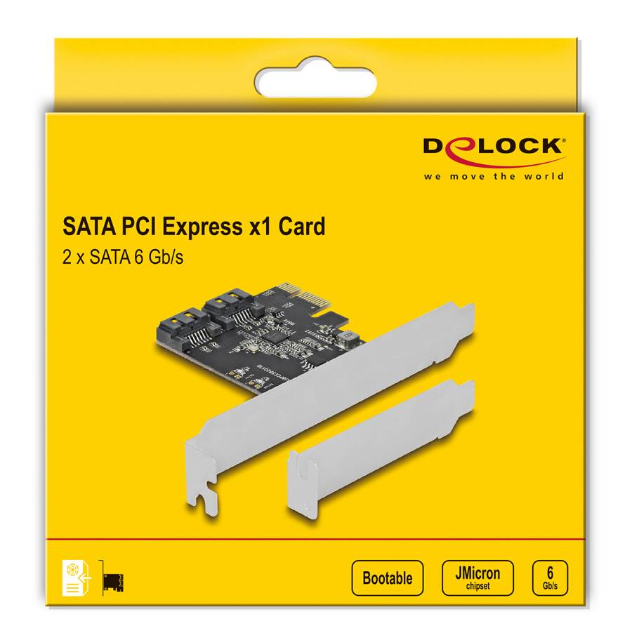 DELOCK κάρτα επέκτασης PCIe σε 2x SATA 90431, 6Gb/s 90431