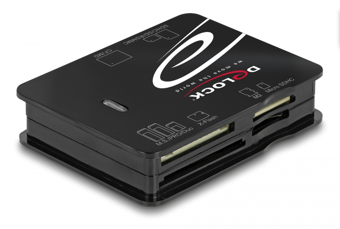 DELOCK card reader 91007 για Micro SD/SD/CF/MS/xD/M2, μαύρο 91007