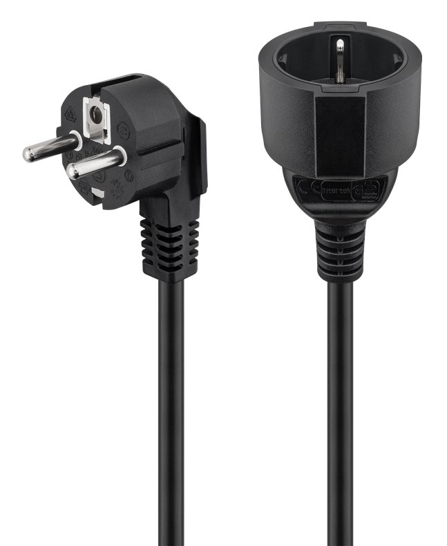 GOOBAY μπαλαντέζα προέκταση ρεύματος 93094, schuko, 3x 1.5mm², 5m, μαύρη 93094
