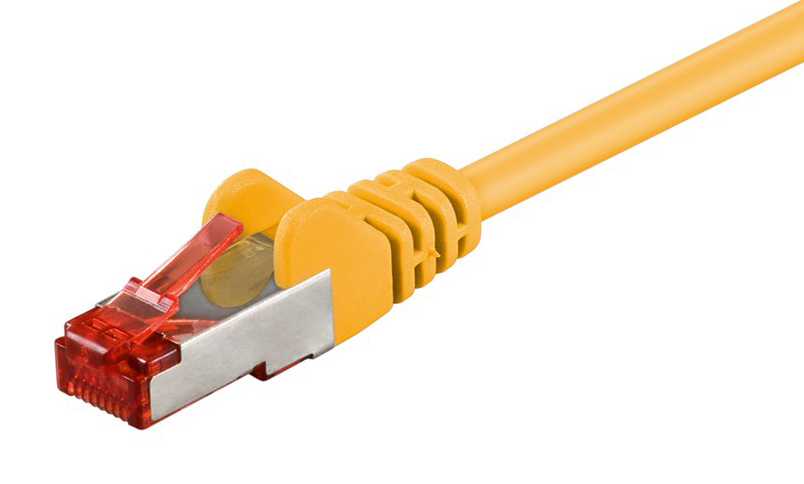 GOOBAY καλώδιο δικτύου 93210, CAT 6 S/FTP, copper, 250MHz, 0.25m, κίτρινο 93210