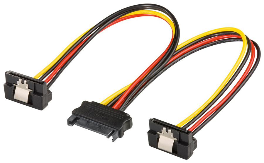 GOOBAY καλώδιο SATA Standard σε 2 SATA-Standard 90 °, 0.2m 95115
