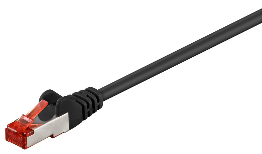 GOOBAY καλώδιο δικτύου 95478, CAT 6 S/FTP (PiMF), CCA, 1m, μαύρο 95478