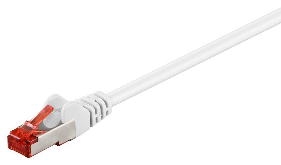 GOOBAY καλώδιο δικτύου 95481, CAT 6 S/FTP (PiMF), CCA, 1m, λευκό 95481