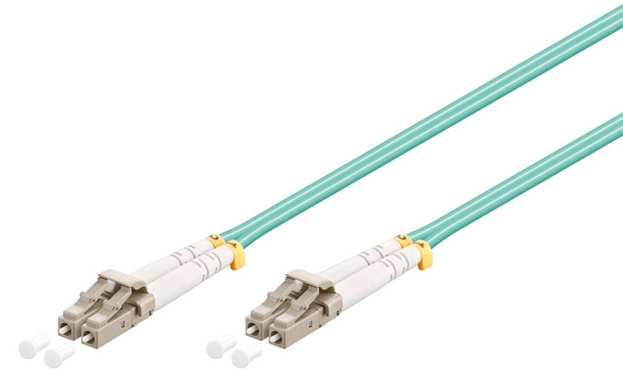 GOOBAY καλώδιο οπτικής ίνας LC-UPC 95751, Multimode OM3, 1m, τιρκουάζ 95751