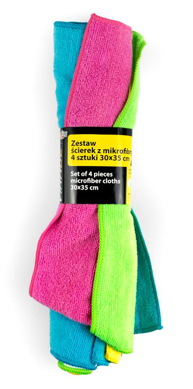 MOJE AUTO σετ πανάκια μικροϊνών 97-028, 30x35cm, διάφορα χρώματα, 4τμχ 97-028