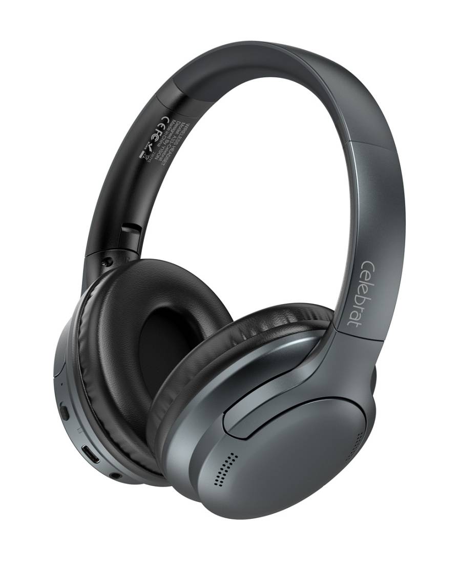 CELEBRAT headphones A33, ασύρματα & ενσύρματα, ANC, 40mm, 300mAh, μαύρα A33-BK