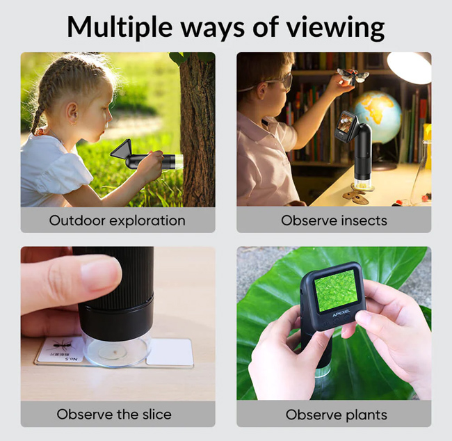 APEXEL ψηφιακό μικροσκόπιο APL-MS008, 400x-800x, LED, 720p/2MP APL-MS008