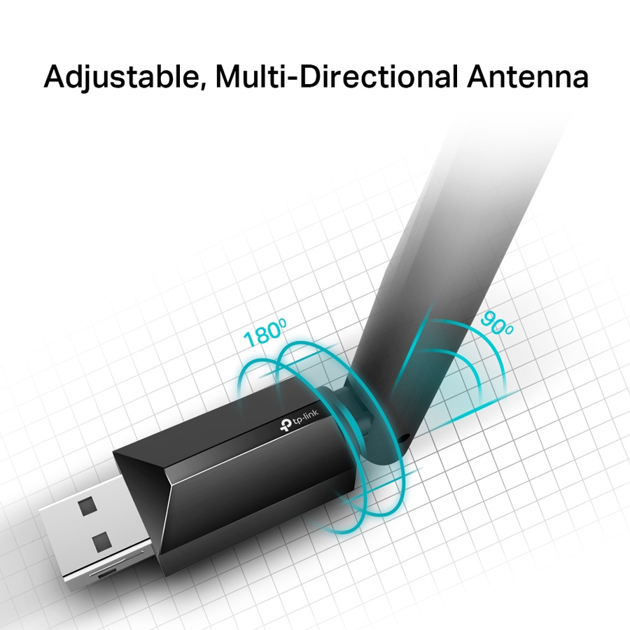 TP-LINK ασύρματος USB αντάπτορας δικτύου Archer T2U Plus, 600Mbps, V.1 ARCHER-T2UPLUS