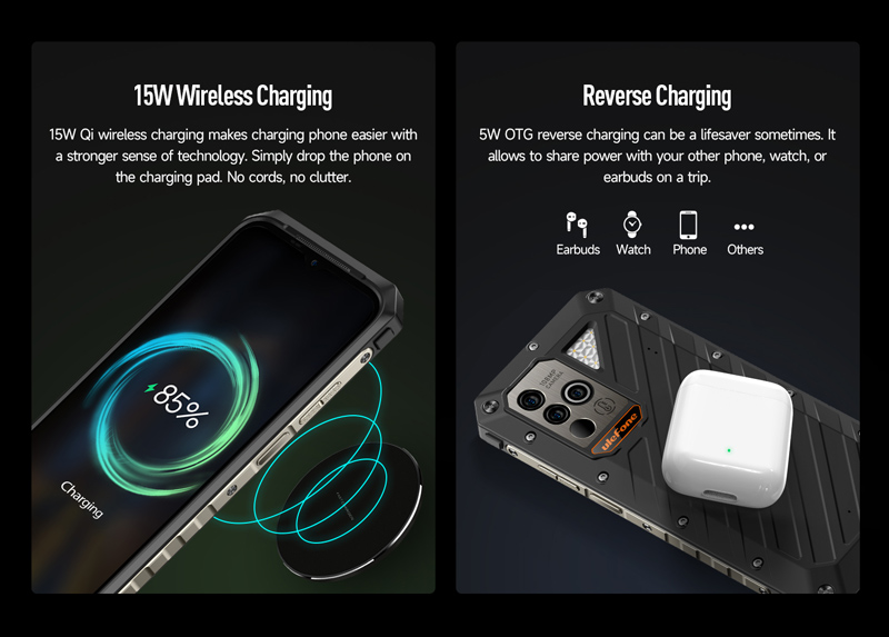 ULEFONE smartphone Power Armor 18T Ultra, 6.58, 12/512GB, 5G, 9600mAh, IP68/IP69K, μαύρο ARMOR18TU-BK
