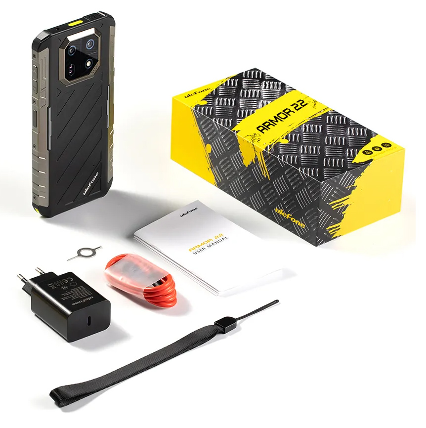 ULEFONE smartphone Armor 22, 6.58, 8/256GB, 6600mAh, IP68/IP69K, μαύρο ARMOR22-256-BK