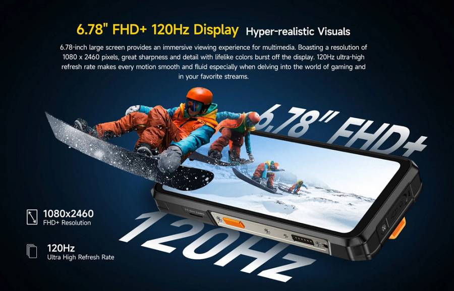 ULEFONE smartphone Armor 26 Ultra Walkie-Talkie, 6.78, 12/512GB, 5G, 15600mAh, IP68/IP69K, μαύρο ARMOR26ULTRAWT-BK