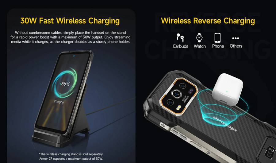 ULEFONE smartphone Armor 27, 6.78, 12/256GB, 10600mAh, IP68/IP69K, μαύρο ARMOR27-BK