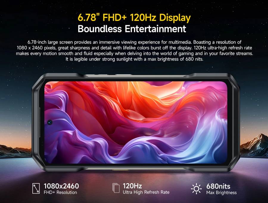 ULEFONE smartphone Armor 27T Pro, 6.78, 12/256GB, 5G, 10600mAh, IP68/IP69K, μαύρο ARMOR27TPRO-BK