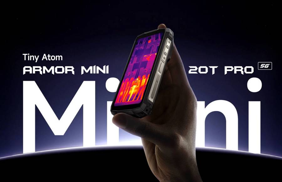 ULEFONE smartphone Armor Mini 20T Pro, 4.7, 8/256GB, 5G, 6200mAh, IP68/IP69K, μαύρο ARMORMINI20TPRO-BK