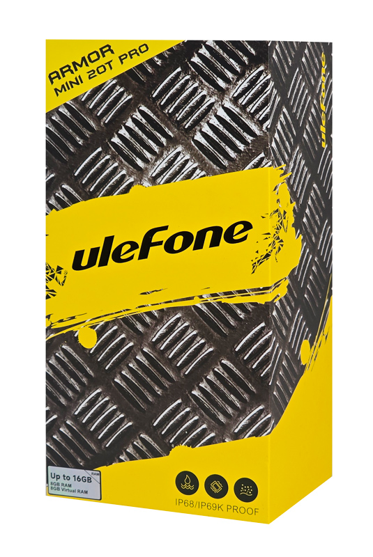 ULEFONE smartphone Armor Mini 20T Pro, 4.7, 8/256GB, 5G, 6200mAh, IP68/IP69K, μαύρο ARMORMINI20TPRO-BK
