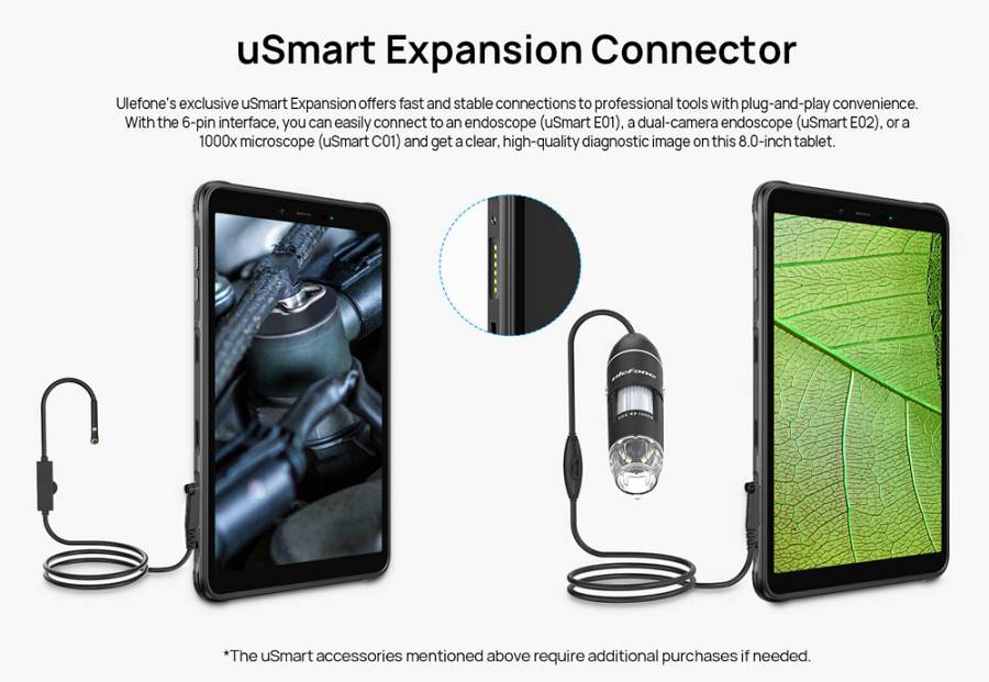 ULEFONE tablet Armor Pad Pro, 8, 8/128GB, 4G, 7650mAh, IP68/IP69K, μαύρο ARMORPAD-PRO
