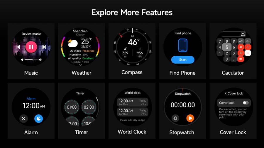 ULEFONE smartwatch Armor Watch Pro, 2x λουράκια, heart rate, 1.50 AMOLED, GPS, 5 ΑΤΜ/IP68/IP69K/MIL-STD-810H, μαύρο ARMORWATCHPRO-BK
