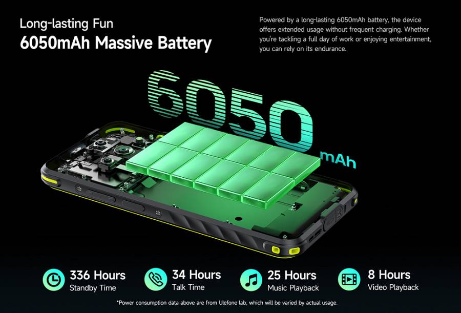 ULEFONE smartphone Armor X31, 6.56, 6/128GB, 6050mAh, IP68/IP69K, μαύρο ARMORX31