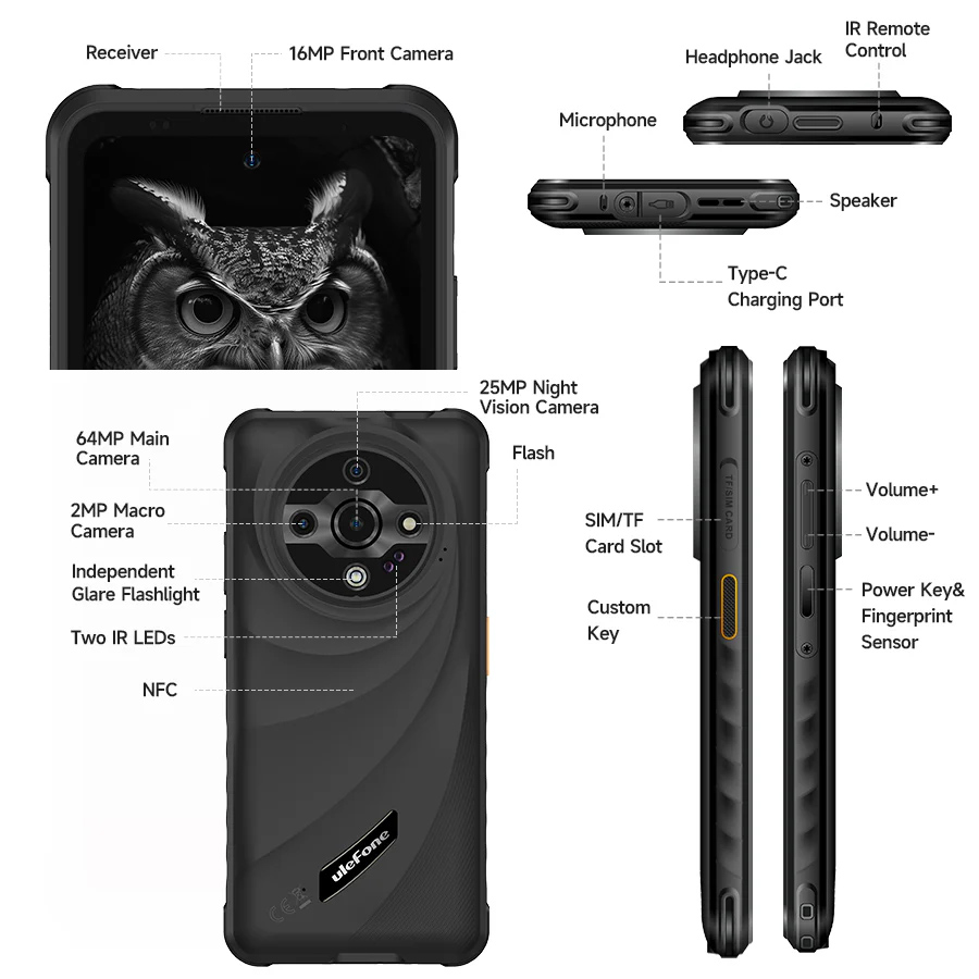 ULEFONE smartphone Armor X31 Pro, 6.56, 8/256GB, 5G, 6050mAh, IP68/IP69K, μαύρο ARMORX31-PRO