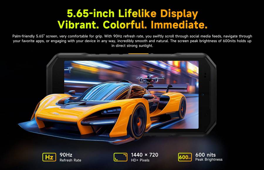 ULEFONE smartphone Armor X32, 5.65, 6/128GB, 5500mAh, IP68/IP69K, μαύρο ARMORX32-BK