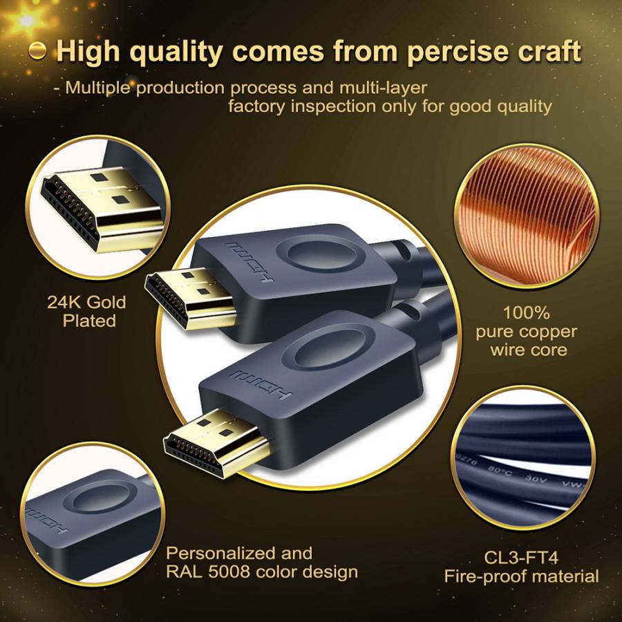 CABLETIME καλώδιο HDMI AV540-HE2G με Ethernet, 4K/60Hz, 18 Gbps, 2m, μπλε AV540-HE2G-DB2