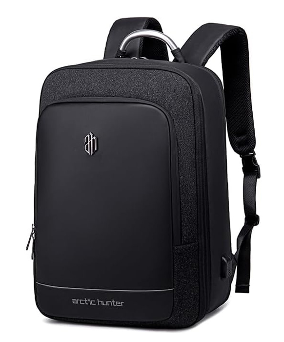 ARCTIC HUNTER τσάντα πλάτης B00227L με θήκη laptop 17, 41L, USB, μαύρη B00227L-BK