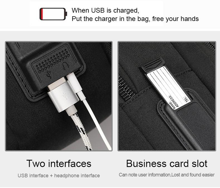 ARCTIC HUNTER τσάντα πλάτης B00345 με θήκη laptop 15.6, USB, 19-32L, μαύρη B00345-BK