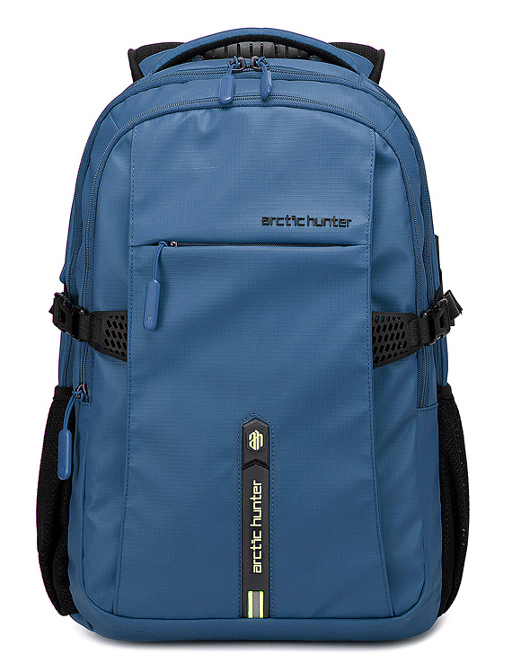 ARCTIC HUNTER τσάντα πλάτης B00388 με θήκη laptop 15.6, USB, 27L, μπλε B00388-BL