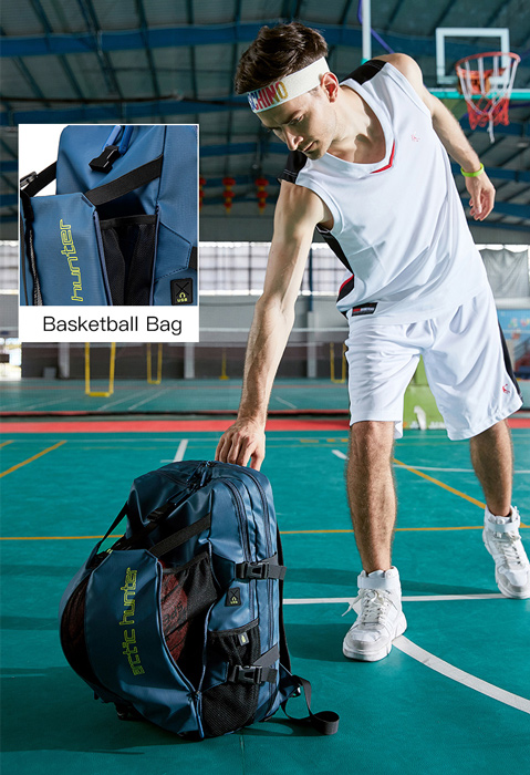 ARCTIC HUNTER τσάντα πλάτης B00391 με θήκη μπάλας & laptop, 26L, μαύρη B00391-BK