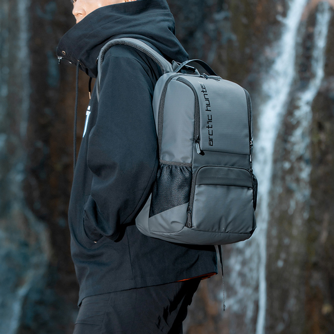 ARCTIC HUNTER τσάντα πλάτης B00532 με θήκη laptop 15.6, USB, 28L, γκρι B00532-GY
