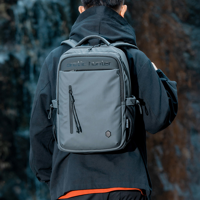 ARCTIC HUNTER τσάντα πλάτης B00534 με θήκη laptop 15.6, 21L, γκρι B00534-GY