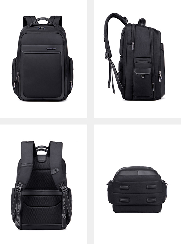 ARCTIC HUNTER τσάντα πλάτης B00544 με θήκη laptop 17, 40L, USB, μαύρη B00544-BK