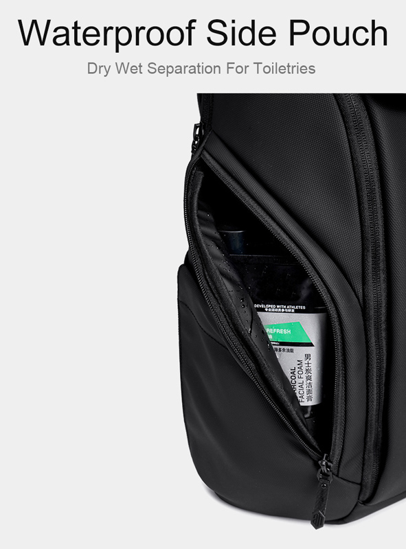 ARCTIC HUNTER τσάντα πλάτης B00558 με θήκη laptop 15.6, 24L, USB, μαύρη B00558-BK