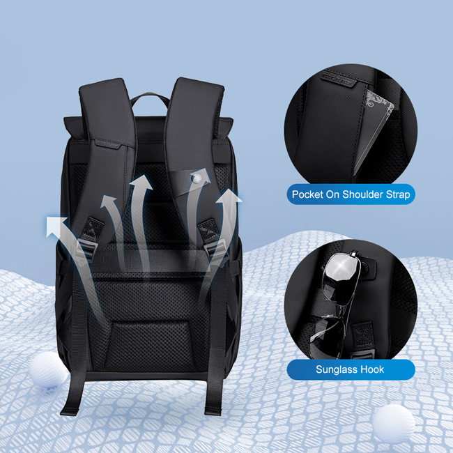 ARCTIC HUNTER τσάντα πλάτης B00559 με θήκη laptop 15.6, 21L, γκρι B00559-GY