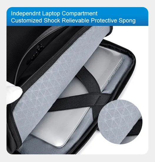 ARCTIC HUNTER τσάντα πλάτης B00574 με θήκη laptop 15.6, 10L, γκρι B00574-GY