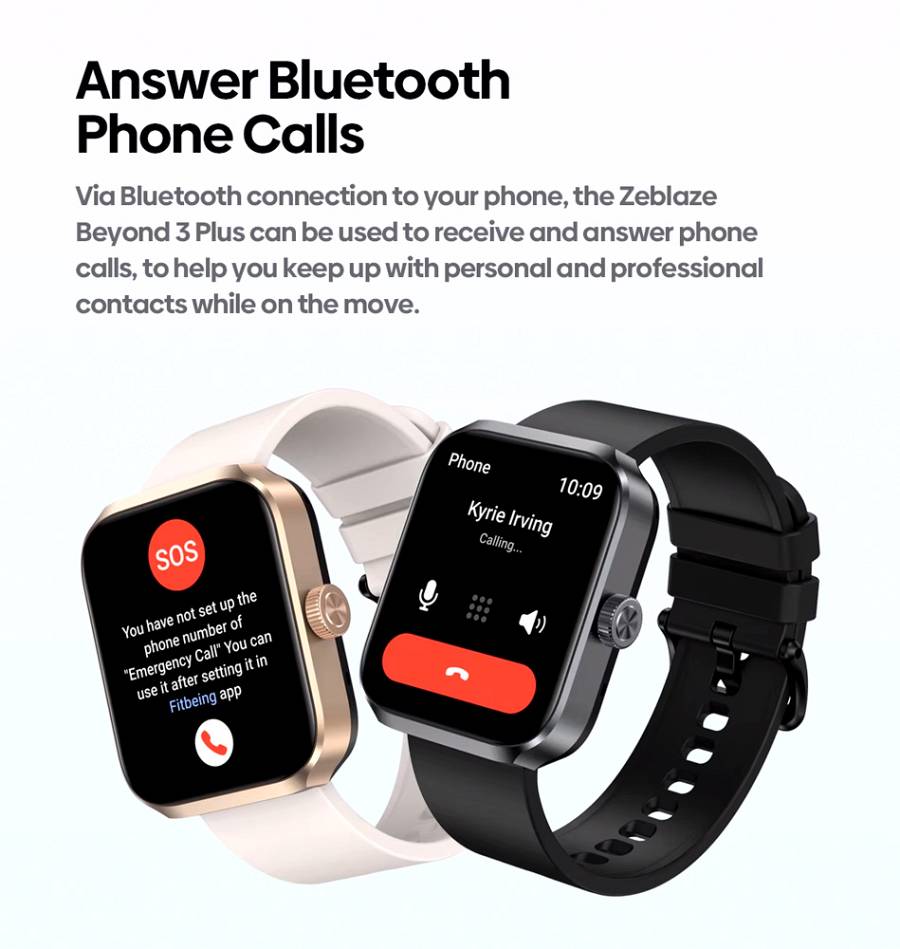 ZEBLAZE smartwatch Beyond 3 Plus, heart rate, 1.78 AMOLED, GPS, 3 ATM, μαύρο BEYOND3PLUS-BK