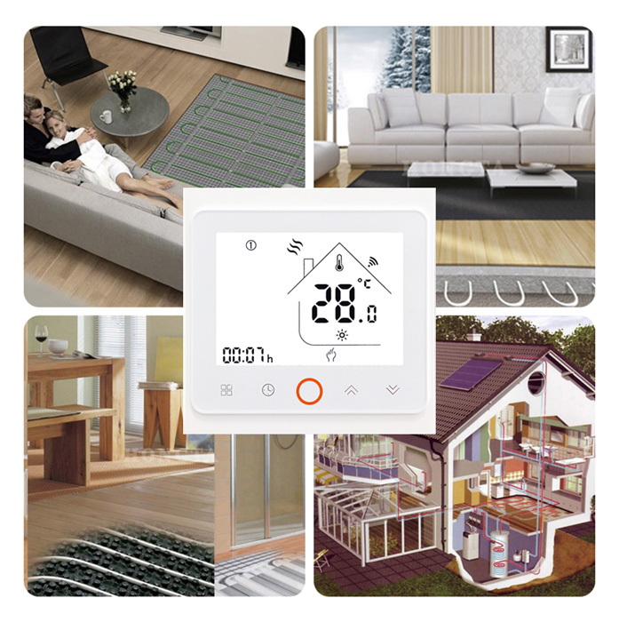 Smart θερμοστάτης αερίου BHT-002-GCLWDB, dual band WiFi, χωνευτός, λευκός BHT-002-GCLWDB