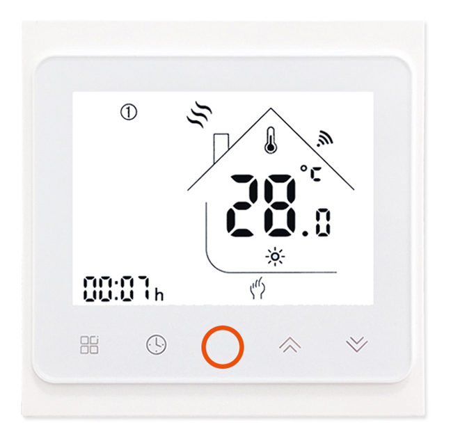 Smart θερμοστάτης αερίου BHT-002-GCLWDB, dual band WiFi, χωνευτός, λευκός BHT-002-GCLWDB