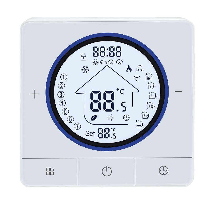 Smart θερμοστάτης αερίου BHT-800WM-GCLW, WiFi, επιτοίχιος, λευκός BHT-800WM-GCLW
